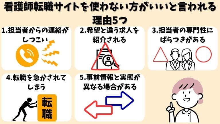 看護師転職サイト 使わない方がいい 理由