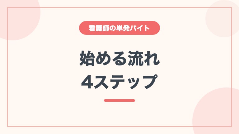 MCナースネット 単発バイト 始める流れ
