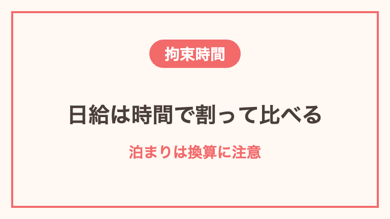 仕事別の拘束時間と実質の時給
