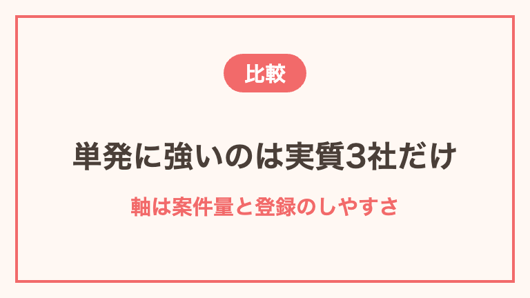 看護師の単発バイト派遣会社おすすめ3選の比較