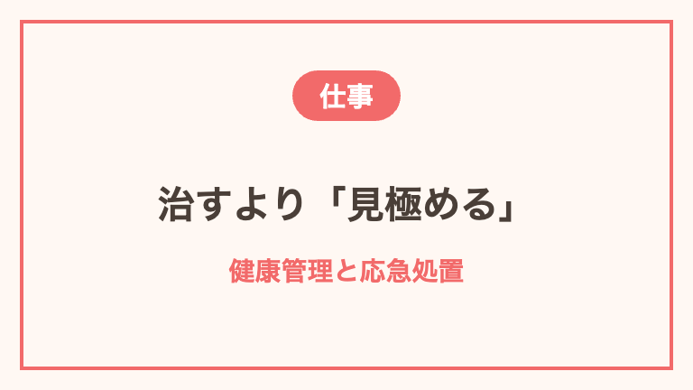 ツアーナースの仕事内容
