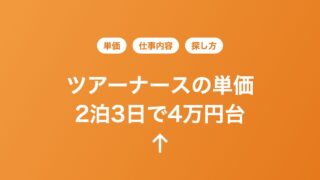 ツアーナースの単価と仕事内容